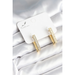 Mey İthalat® Kare Zirkon Taşlı Kadın Küpe