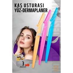 Mey İthalat® Kaş Şekillendirici Kaş Dermaplaner Yüz Usturası 3 ADET 721181
