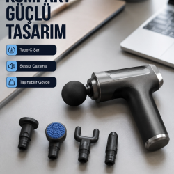 Mey İthalat® Kas Yorgunluğu Giderici Vücut Masaj Tabancası Yeni Nesil