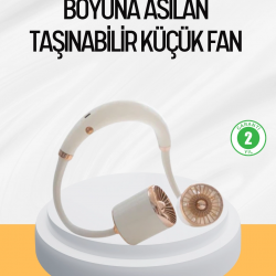 Mey İthalat® Katlanabilir Asılabilir Fan USB Şarjlı Hafif ve Sessiz Tasarım