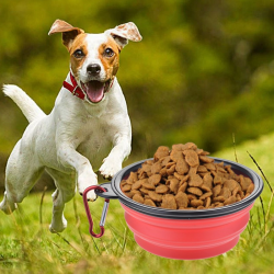 Mey İthalat®  Katlanabilir Kedi Köpek Mama ve Su Kabı Köpek Oyuncağı