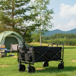 Mey İthalat® Katlanabilir Taşınabilir Kamp Arabası Plaj Bahçe ve Eşya Taşıma Vagonu