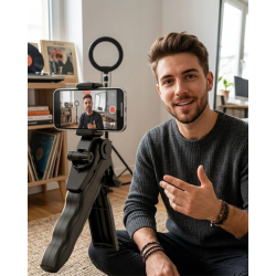 Mey İthalat® Katlanabilir Telefon Standı Mini Tripod Masaüstü Video Çekim Tutucu