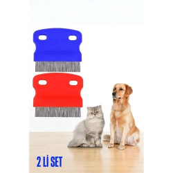 Mey İthalat® Kedi Köpek Bit Pire Tarağı Metal Uçlu Bit Tarağı 2 ADET SET 721890