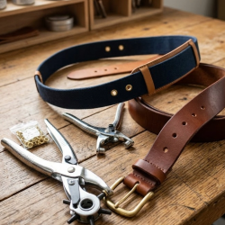 Mey İthalat® Kemer Delik Açma Aparatı 2li Set Deri Çanta Kayış Delme Aleti