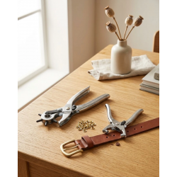 Mey İthalat® Kemer Delme Pensesi 2li Set Deri Ürünler İçin Pratik Delik Açma Aparatı