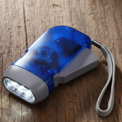 Mey İthalat® Kendiliğinden Şarjlı El Feneri Pilsiz Dinamolu 3 LED Taşınabilir