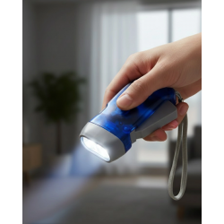 Mey İthalat® Kendiliğinden Şarjlı El Feneri Pilsiz Manuel Şarjlı Güçlü Işık