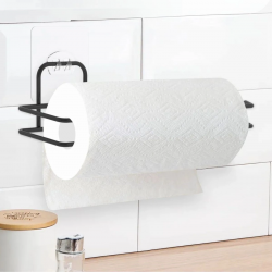 Mey İthalat®  Kendiliğinden Yapışkanlı Krom Paslanmaz Metal Havlu Kağıtlık Aparatı