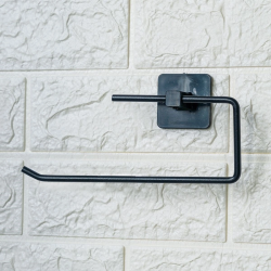 Mey İthalat®  Kendiliğinden Yapışkanlı Siyah Paslanmaz Metal Rulo Havluluk Aparat