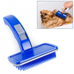 Mey İthalat®  Kendini Temizleyen Kedi Köpek Tüy Bakım Tarağı Tüy Alıcı Tarak