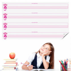 Mey İthalat®  Kılavuz Çizgili Akıllı Kağıt Yazı Tahtası Duvarda İz Bırakmaz Statik Yeni Müfredata Uygun 100x56cm