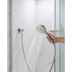 Mey İthalat® Kireç Önleyici El Duşu Seti Spiral Duş Hortumu Hareketli Duş Askısı