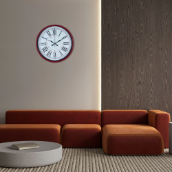 Mey İthalat® Kırmızı 36 Cm Duvar Saati