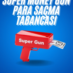 Mey İthalat® Kırmızı Çocuklara Özel Para Fırlatma Makinesi Para Saçma Tabancası