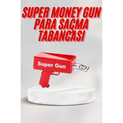 Mey İthalat® Kırmızı Parti Oyuncağı Para Saçma Fırlatma Tabancası Makinesi Super Money