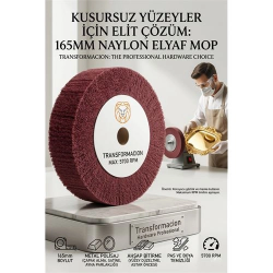 Mey İthalat® Kırmızı Skoç Elyaf Mop Parlatma Diski - 5700 RPM 165 MM Metal ve Paslanmaz  723107