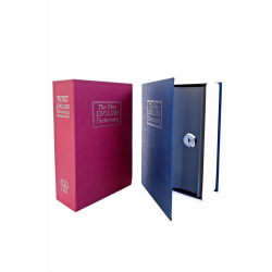 Mey İthalat® Kitap Görünümlü Gizli Kasa Büyük Boy Anahtarlı Kilitli Para Kasası