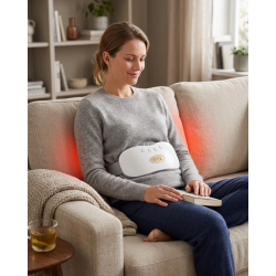 Mey İthalat® Kızılötesi Isıtmalı Titreşimli Kadın Bel ve Rahim Masaj Kemeri USB Şarjlı