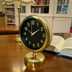 Mey İthalat® Klas Gold 25 x 20 Cm Metal Masa Saati