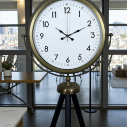 Mey İthalat® Klasik Eskitme Tripod Ayaklı Saat