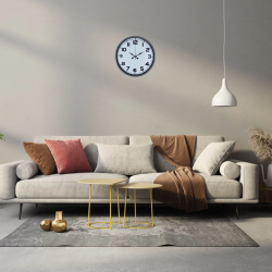 Mey İthalat® Klasik Tasarım Gri 36 Cm Duvar Saati