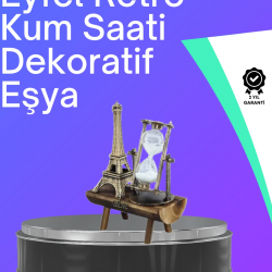 Mey İthalat® Klasik Tasarımlı Ahşap Kum Saati – Ev ve Ofis İçin Masaüstü Aksesuarı