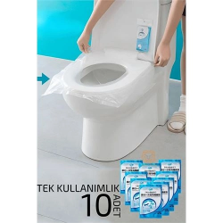 Mey İthalat® Klozet Kapağı Kılıfı Hijyenik Seyahat Tek Kullanımlık Klozet WC Örtüsü 10 ADET 720808