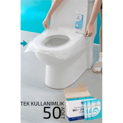Mey İthalat® Klozet Kapağı Kılıfı Hijyenik Seyahat Tek Kullanımlık Klozet WC Örtüsü 50 ADET 720809