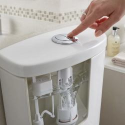 Mey İthalat® Klozet Rezervuar İç Takımı Basmalı Sistem Ayarlanabilir Şamandıralı Su Tahliye Mekanizması