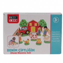 Mey İthalat® KM5898 BENİM ÇİFTLİĞİM AHŞAP BOYAMA SETİ