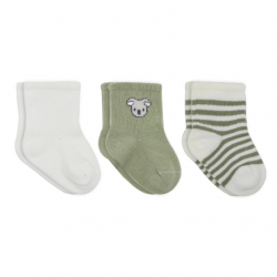 Mey İthalat® Koala Boy 3'lü Penye Soket Çorap 10133 Ekru