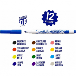 Mey İthalat®  Kokulu Keçeli Boya Kalemi 12'li