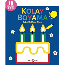 Mey İthalat® Kolay Boyama Doğum Günü Resim Kitabım