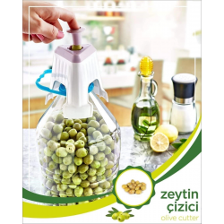 Mey İthalat®  Kolay Zeytin Dilme Çizme Aparatı Pratik Kolay Zeytin Çizici Alet