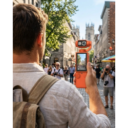 Mey İthalat® Kompakt 4K Gimbal Kamera 180 Derece Döner Başlık Stabil Video ve Vlog Uyumlu