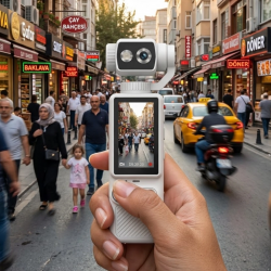 Mey İthalat® Kompakt 4K Video Kamera Otomatik Netleme ve Dahili Işık Destekli El Kamerası