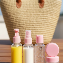 Mey İthalat® Kompakt 5 Parça Seyahat Kozmetik Şişe Takımı