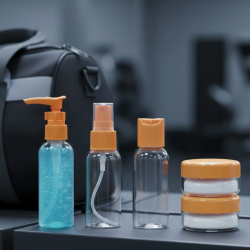 Mey İthalat® Kompakt 5’li Seyahat Kozmetik Şişe Seti Sızdırmaz