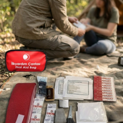 Mey İthalat® Kompakt İlk Yardım Çantası Temel Medikal Malzemelerle Donatılmış