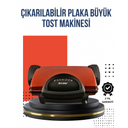 Mey İthalat® Kompakt Izgara ve Tost Makinesi – Çıkarılabilir Plaka, Döküm Gövde
