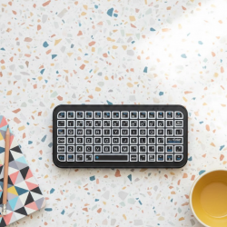 Mey İthalat® Kompakt Siyah RGB Işıklı Bluetooth Mini Klavye