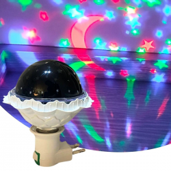 Mey İthalat®  Kristal Gökyüzü Modlu Yıldızlı Hareketli 360 Derece Dönen Kristal Led Ampül