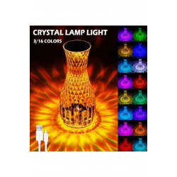 Mey İthalat® Kristal Masa ası Rgb Renk Değiştiren Gece ası 16 Renk Ve 4 Mod Dokunmatik Kontrol