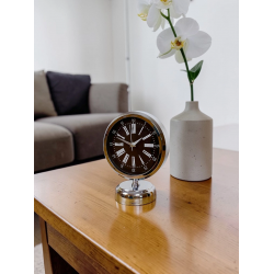 Mey İthalat® Krom Asalet 25 x 20 cm  Zarif Masa Saati