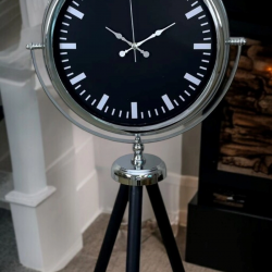 Mey İthalat® Krom Prime Modern Tripod Ayaklı Saat