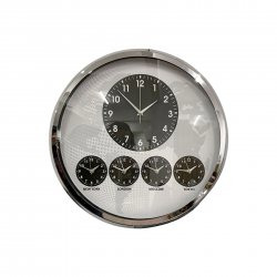 Mey İthalat® Krom Şık 52 Cm Dünya Saati