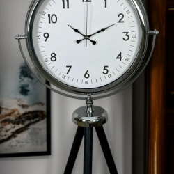 Mey İthalat® Krom Standart Tripod Ayaklı Saat