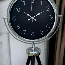 Mey İthalat® Krom Zarif Tripod Ayaklı Saat