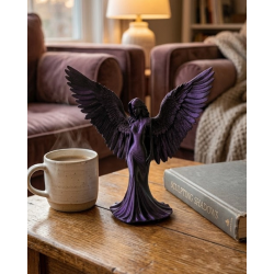 Mey İthalat® Küçük Boy Mor Melek İnsan Biblo Estetik Dekoratif Obje